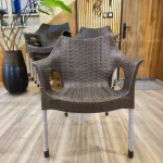 صندلی پلاستیکی پایه فلزی طرح حصیری ناصر