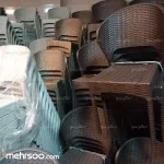 مرکز خرید صندلی پلاستیکی حصیری 972 بدون دسته ناصرپلاست