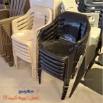 صندلی پلیمری دسته دار سولارا پولاد (ارزان)