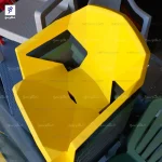 صندلی پلاستیکی الماس سه بعدی زرد مدل f22 پولاد پویش