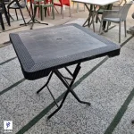میز پلیمری حصیری چهارنفره حصیری مدل تاشو