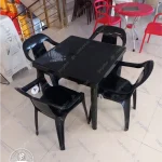 میز و صندلی پلیمری نشکن 4 نفره