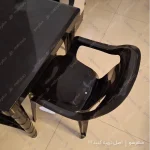 میز صندلی پلاستیکی غذاخوری مشکی ارزان