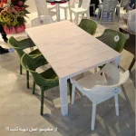 میز و صندلی غذاخوری پلاستیکی 6 نفره مدرن