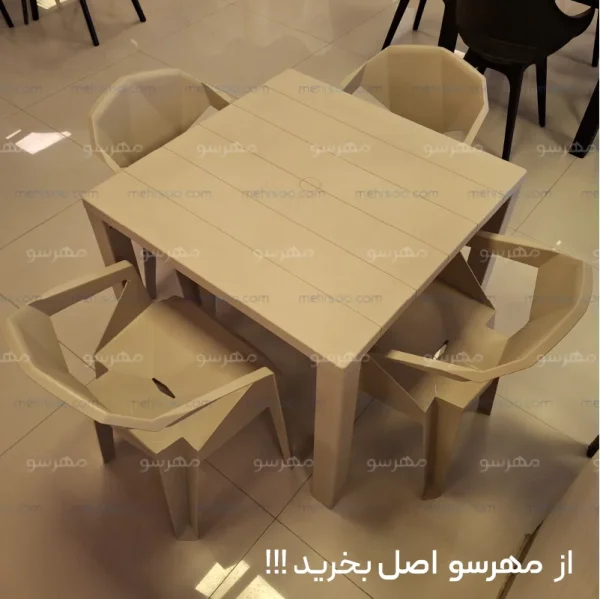 ست میز و صندلی پلاستیکی مدرن f22