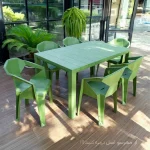 میز و صندلی پلاستیکی خاص - 6 نفره پولاد فضا باز و داخلی