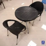 میز صندلی کافه دو نفره حصیری