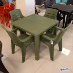 میز و صندلی رستورانی پولاد مدل 4 نفره دالتون زبرا (لوک)