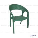صندلی بچه رنگ سبز طرح حصیری جنس پلیمری پلاستیکی
