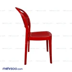 نمای کنار صندلی پلاستیکی بدون دسته با پشتی طرح کندو