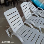 تخت استخری پلاستیکی با پشتی تاشو