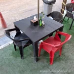 میز و صندلی پلیمری سه بعدی f22 پولاد