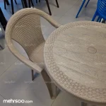 میز و صندلی پلاستیکی حصیری دو فره ناصرپلاستیک ارزان