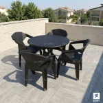 میز و صندلی 4 نفره پلاستیکی مناسب تراس