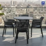 میز و صندلی تیارا با میز گرد مناسب رستوران و کافه