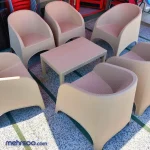 ست کاناپه پلاستیمکی 6 نفذه طرح حصیری ناصرپلاستیک