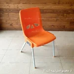 صندلی پلاستیکی بدون دسته مدل پایه فلزی