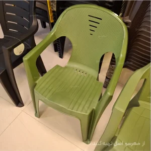 صندلی پلاستیکی دسته دار 412 طرح لاین
