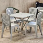 ست میز و صندلی پلاستیکی بدون دسته پولاد
