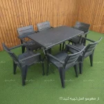 میز و صندلی پلیمری مشکی