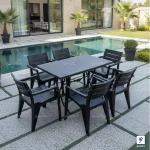 میز و صندلی باغی 6 نفره پلاستیکی هرکول