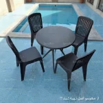 میز و صندلی چهارنفره غذاخوری ویلا و کنار ایتخری ورونیکا