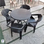 میز صندلی کافی شاپ و رستورانی 4 نفره پلاستیکی