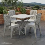 میز و صندلی غذاخوری پلاستیکی 4 نفره