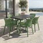 میز و صندلی 6نفره پلاستیکی تراس و فضا باز تالینا