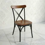 صندلی لهستانی چوب و فلز مدل تونت