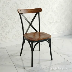 صندلی لهستانی چوب و فلز مدل تونت