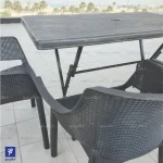 صندلی پلیمری تیارا با میز تاشو 6 نفره