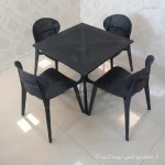 میز و صندلی پلاستیکی نظری صندلی اسکای با میز کلیپ 1 چهار نفره