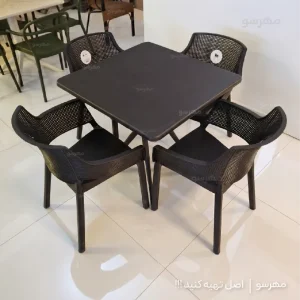 میز و صنندلی غذاخوری مدرن 4 نفره پلاستیکی جدید