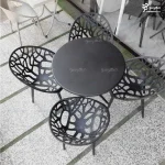 میز صندلی پلاستیکی درختی مدل 4 نفره مشکی