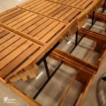 تخت استخری تنظیم زاویه دار چوب ترمو