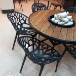 میز و صندلی آتشدان گرد 1.5 متر
