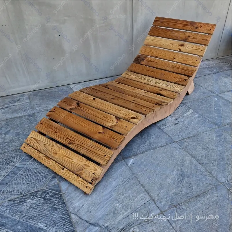 Teat Thermo wood pool bed تخت اتخری ترمو اشک چوبی
