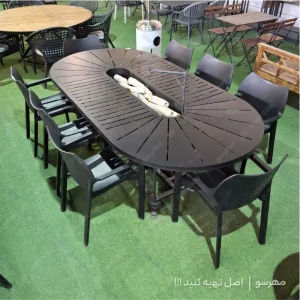 میز آتشدان بضی 2.5 متر مجلل تمام فلزی دوبل