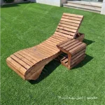 تخت کنار استخری ریما چوب روس در کنار میز عسلی