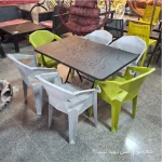 میز و صندلی پلیمری متال 3