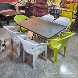 میز و صندلی پلیمری متال 3